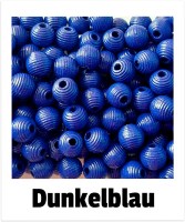 Rillenperlen 10mm dunkelblau